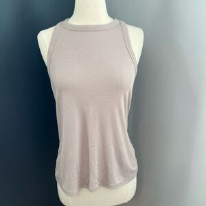 NEW Ultralite Go-Dry Ribbed Racerback Tank Top Taupe Size M